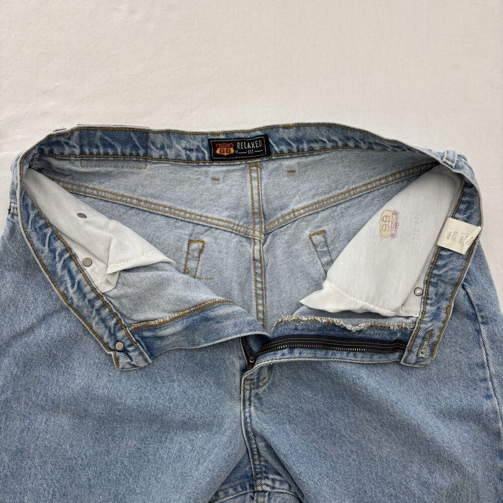Vintage Route 66 Relaxed Fit Light Wash Mom Jeans Women's Size 18W High Rise - Picture 3 of 11